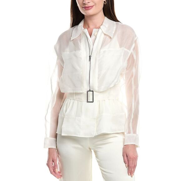3.1 Phillip Lim Jackets & Blazers - 3.1 Phillip Lim Womens  Organza Silk Top, White